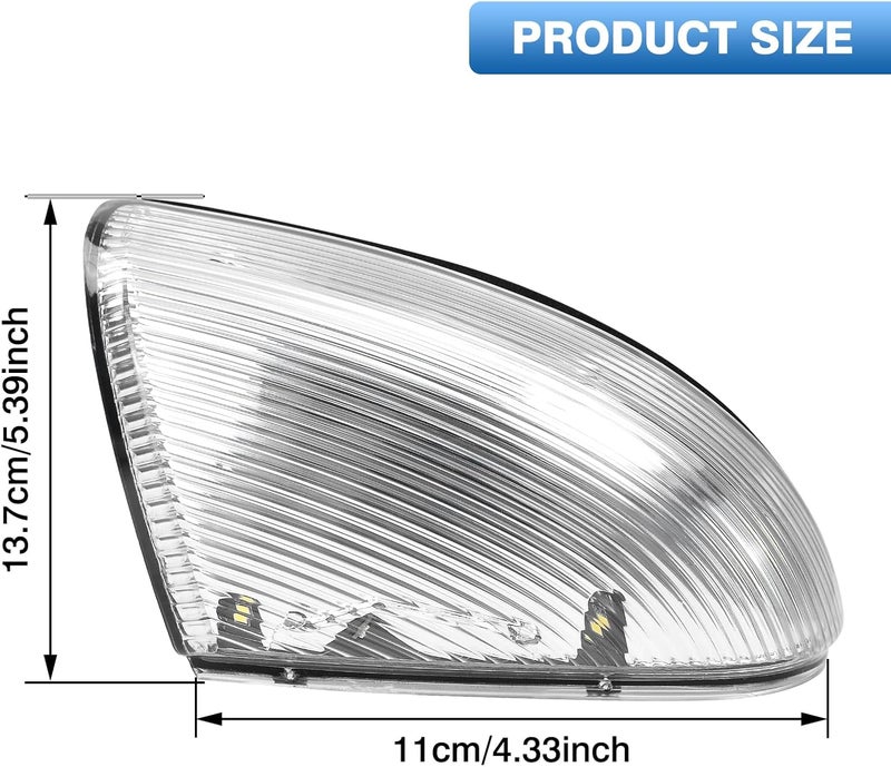 TOP-MAX Ram Puddle Light Mirror Turn Signal Light, Left Driver Side LED Puddle Lamp Compatible with 2009-2018 Dodge Ram 1500 2500 68064949AA (Amber+White) - Image 5